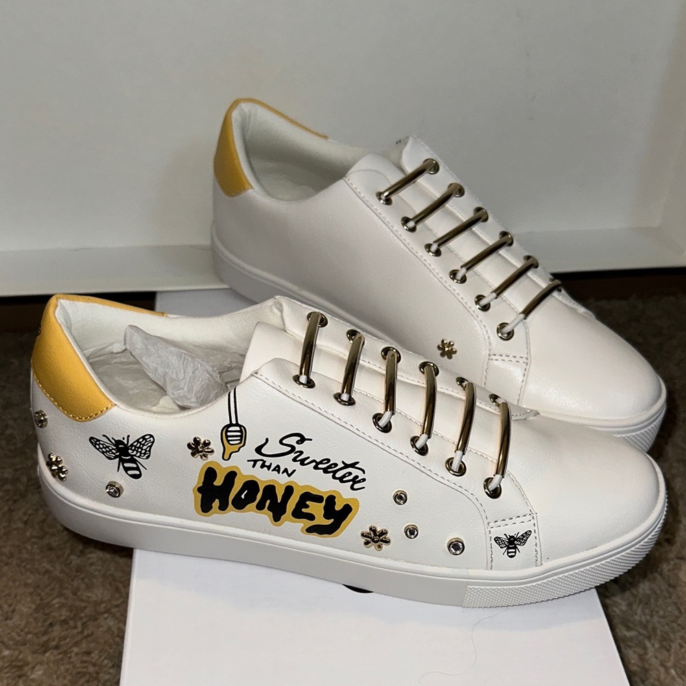 Aldo White and Yellow Women's Sneakers